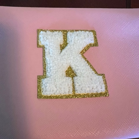 Pink Pouch - Cosmetic Bag with a K - Picture 3 of 7